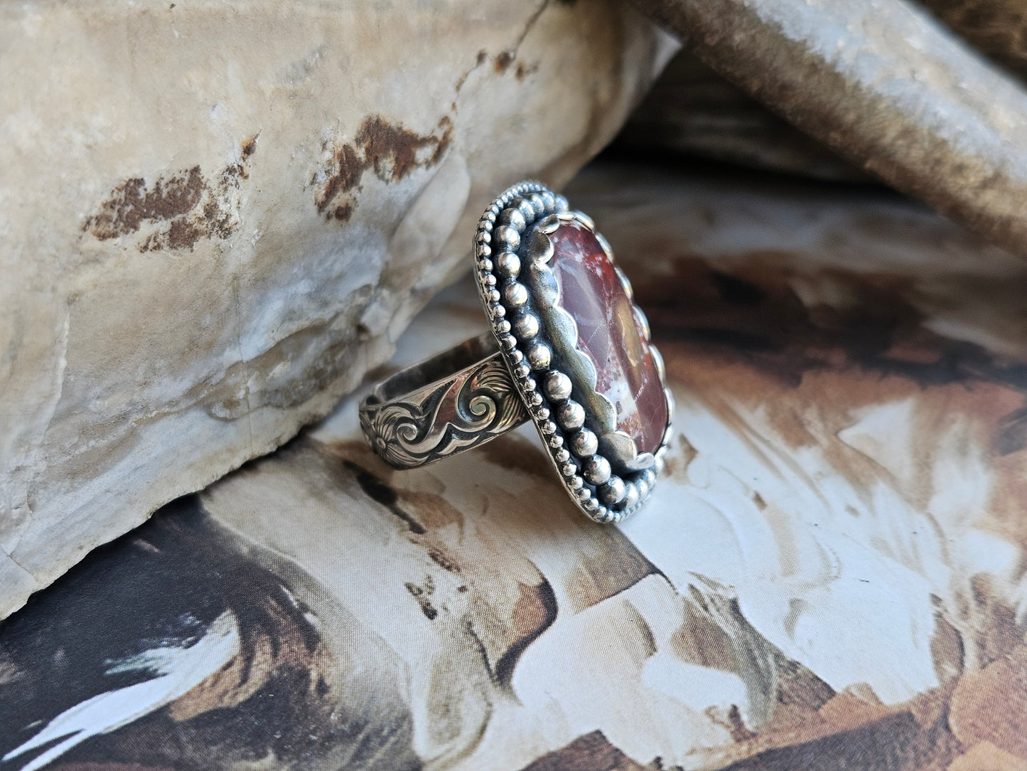 Red Buffalo Statement Ring