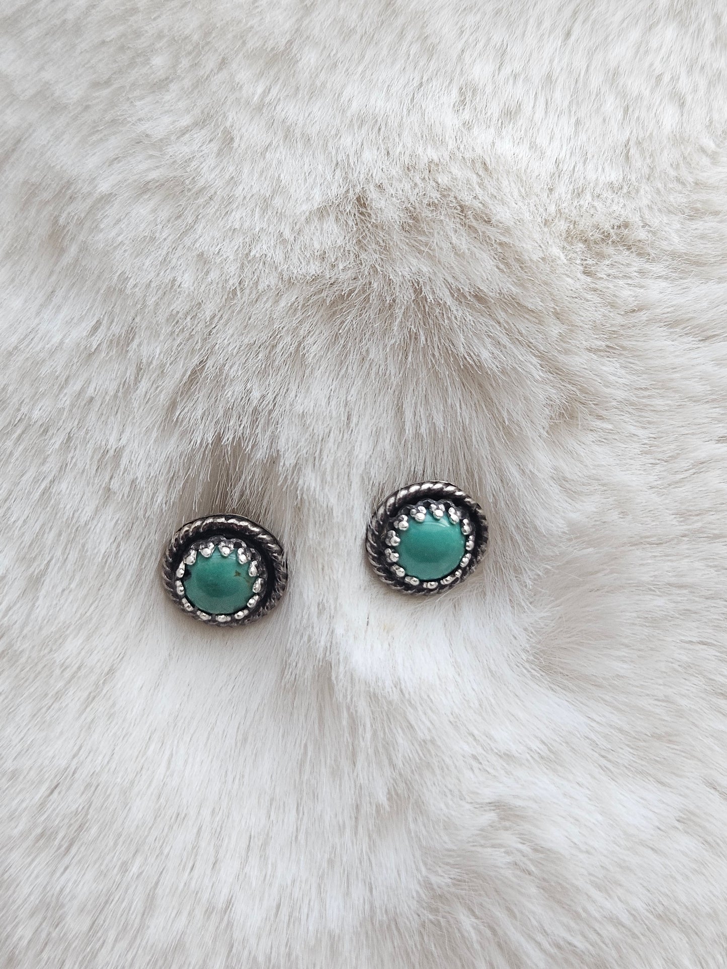 Dainty Kingman Turquoise Earring Studs