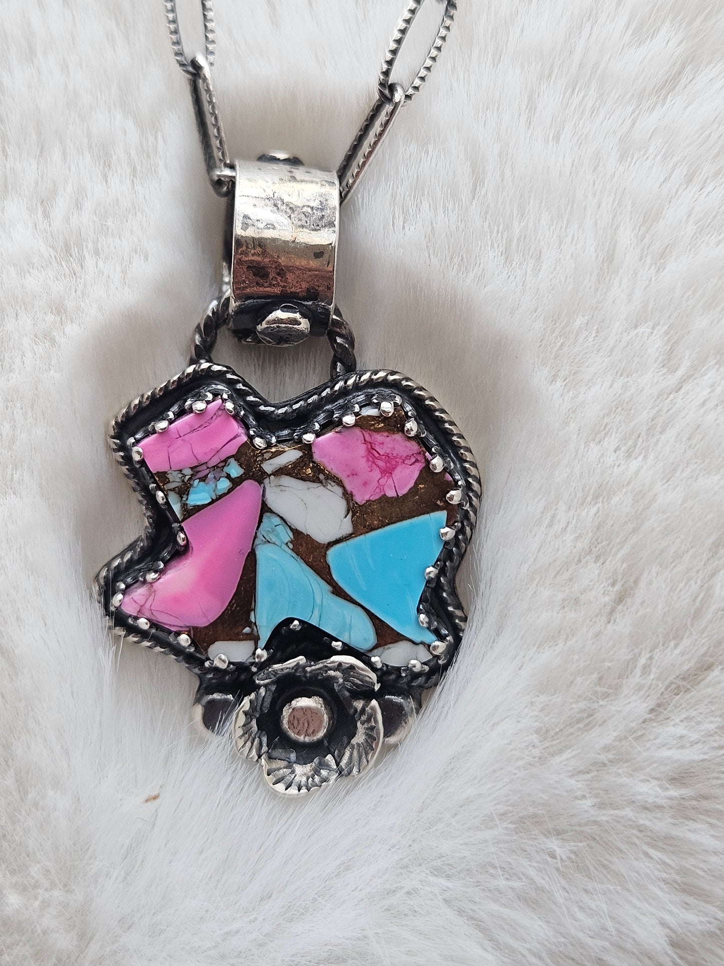 Kingman Composite Floral Texas Necklace