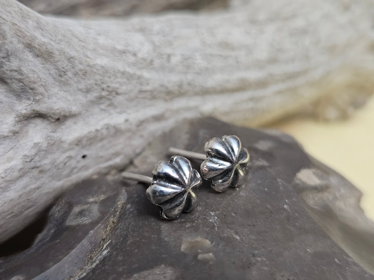 Sterling Silver Rosette Studs