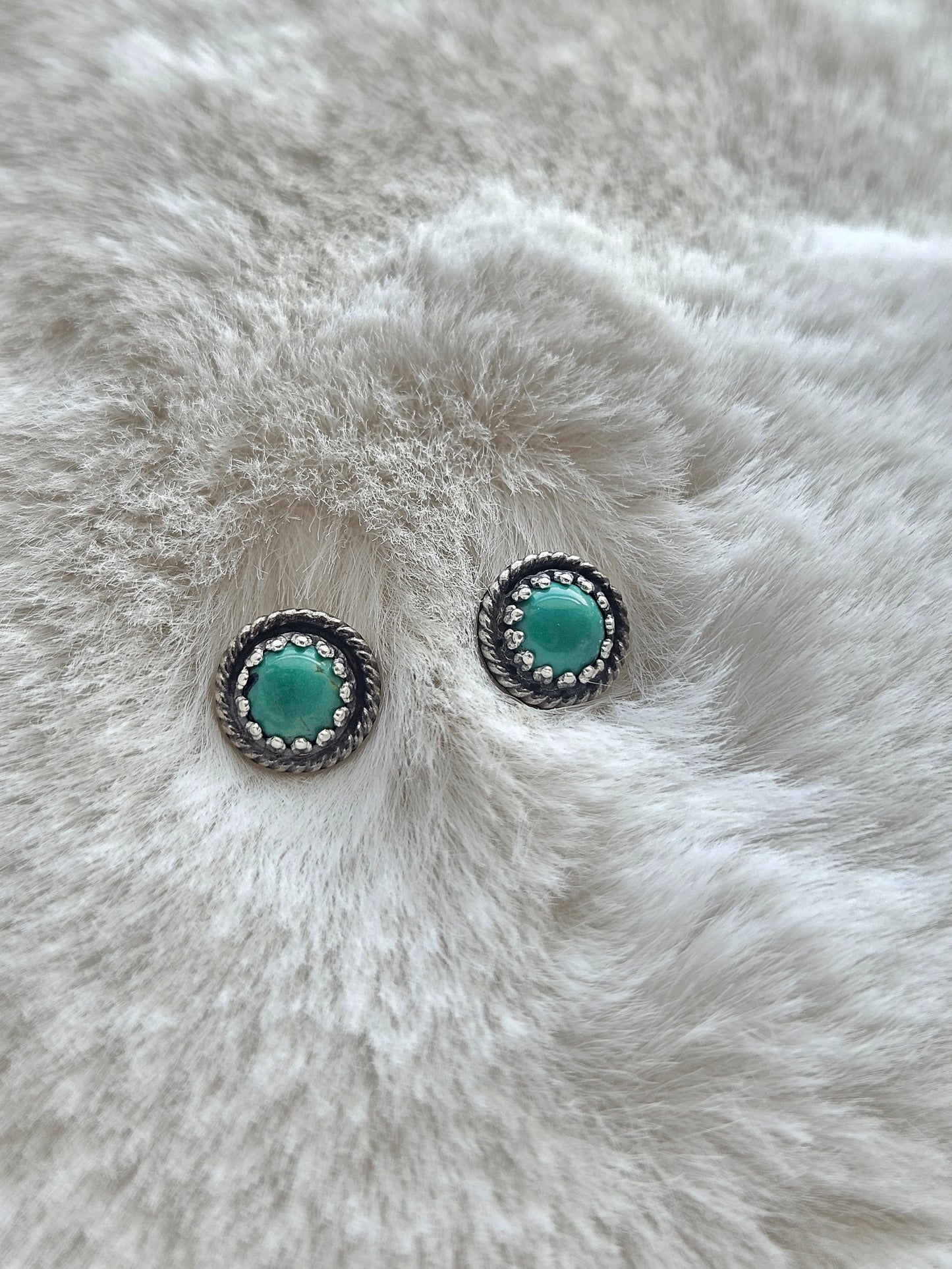 Dainty Kingman Turquoise Earring Studs