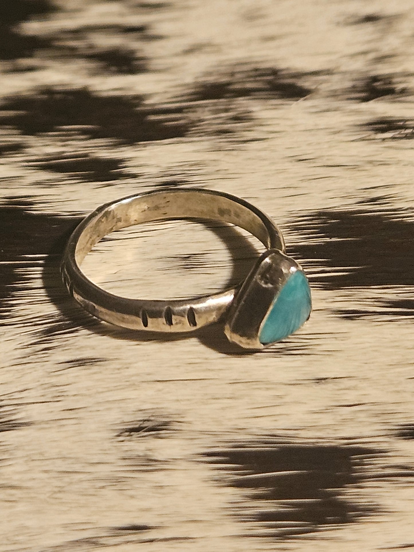 Triangle Bandits Mine Turquoise Ring
