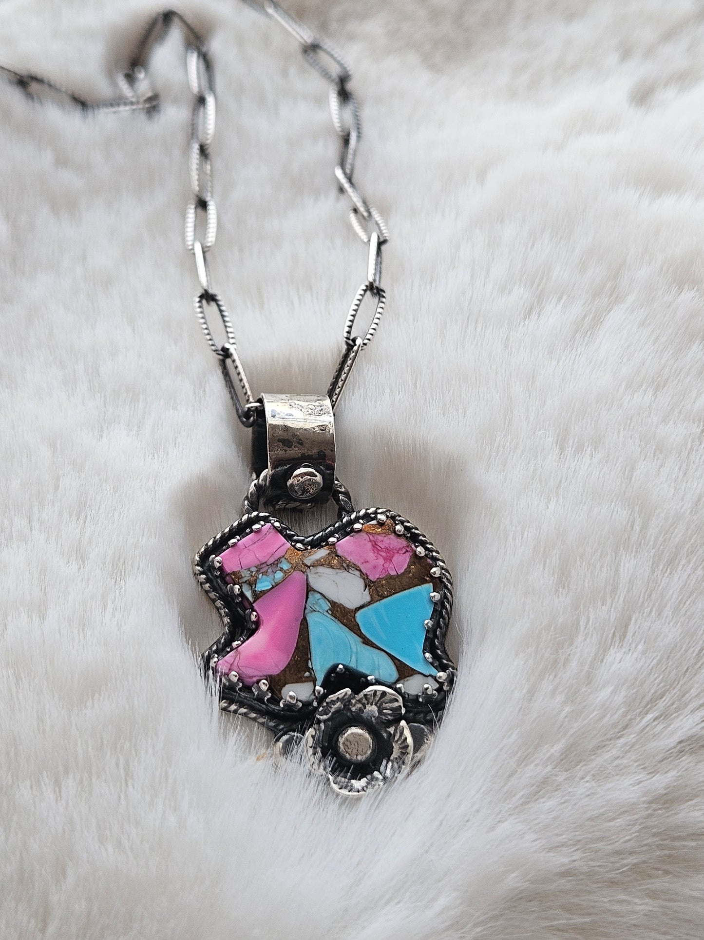 Kingman Composite Floral Texas Necklace