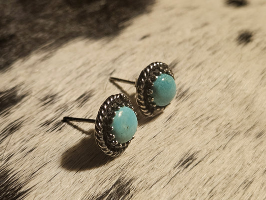 Bluebird Turquoise Stud Earrings