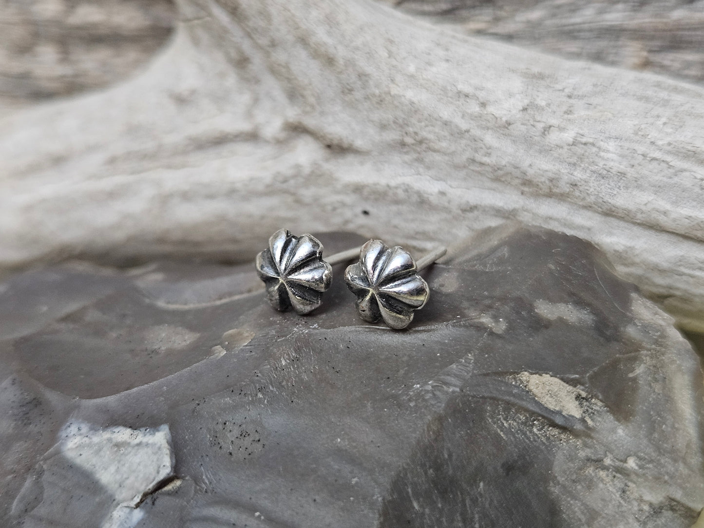 Sterling Silver Rosette Studs