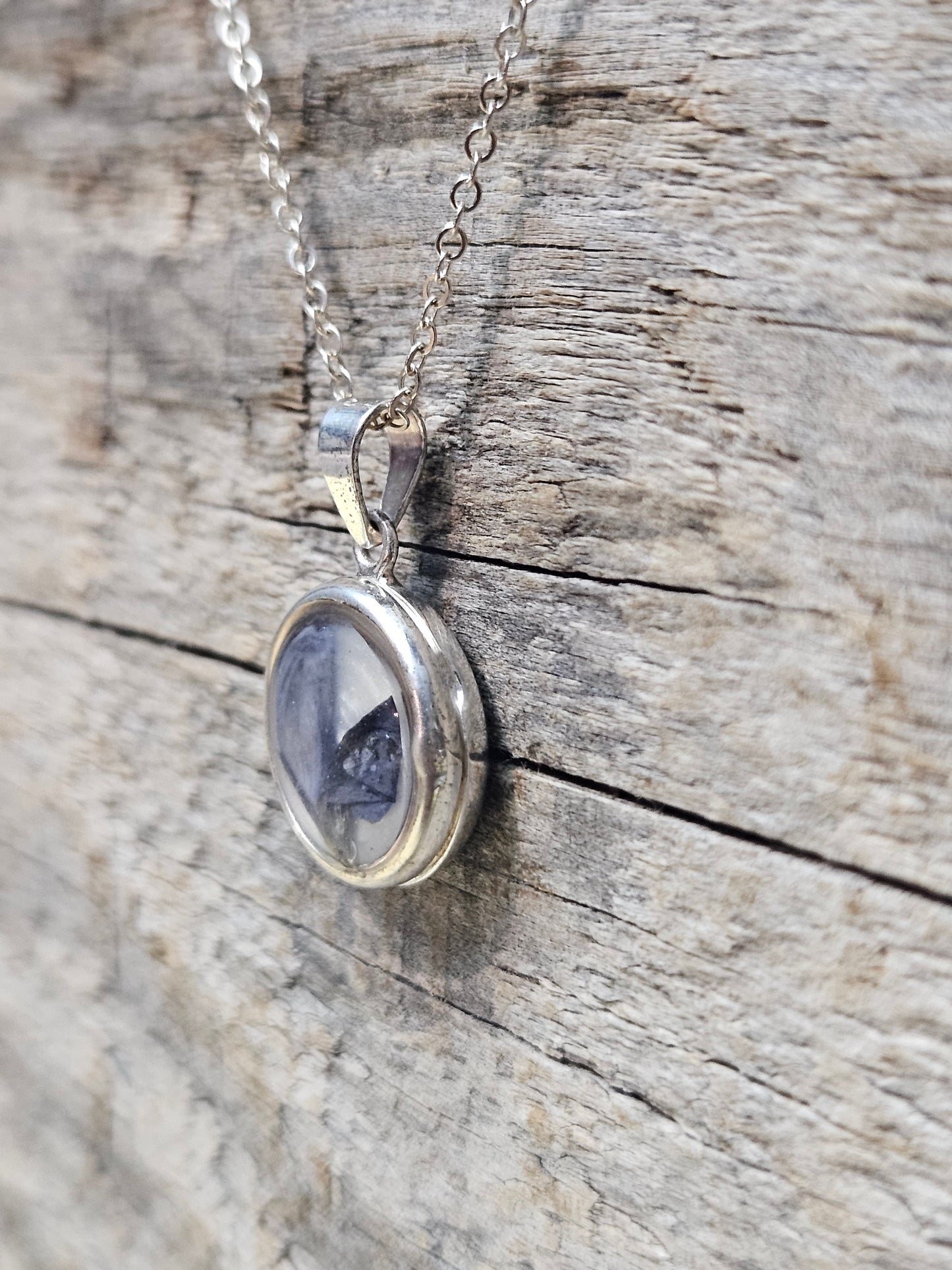 Texas Bluebonnet Resin Locket Necklace