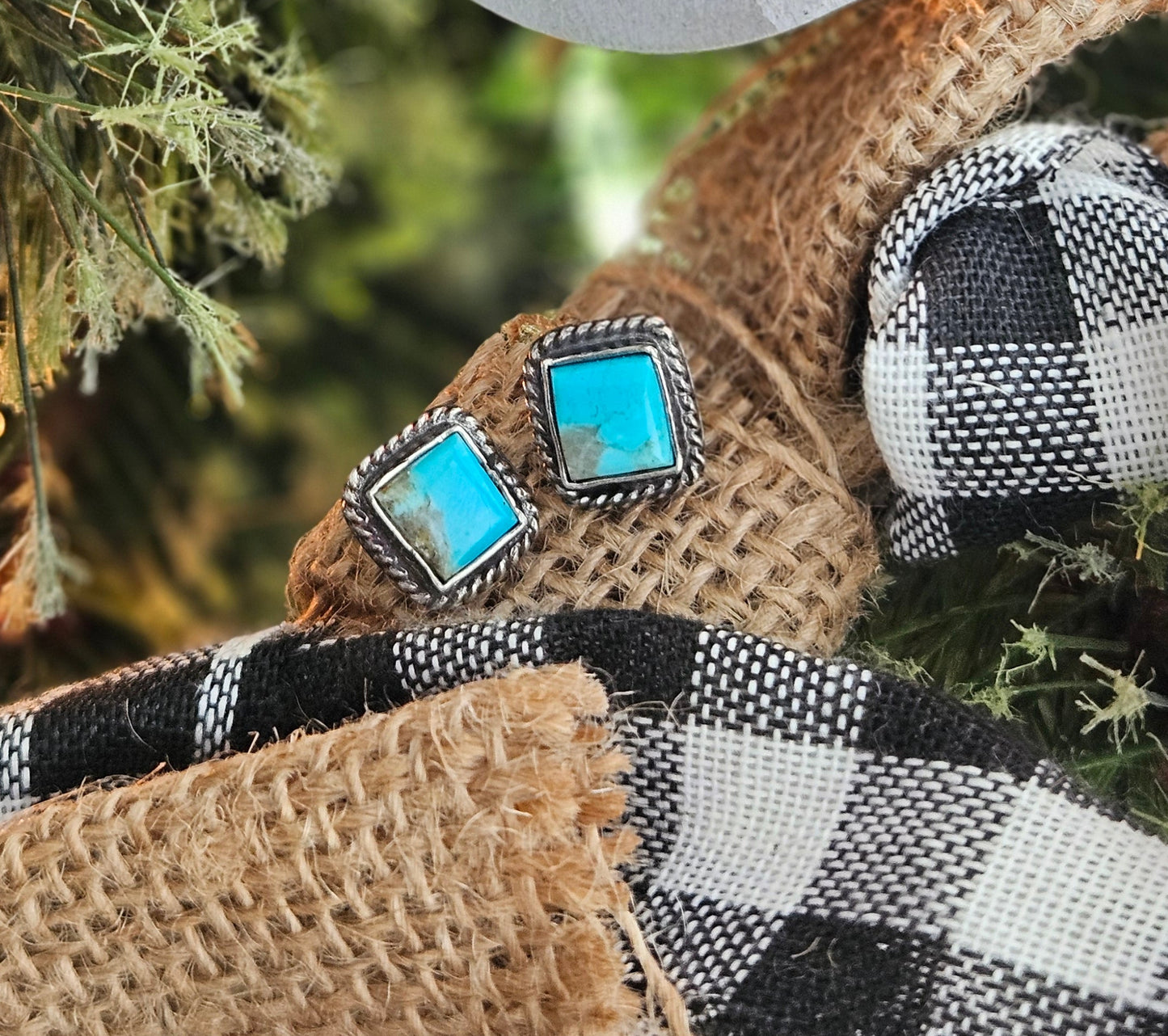 Kingman Turquoise Stud Earrings