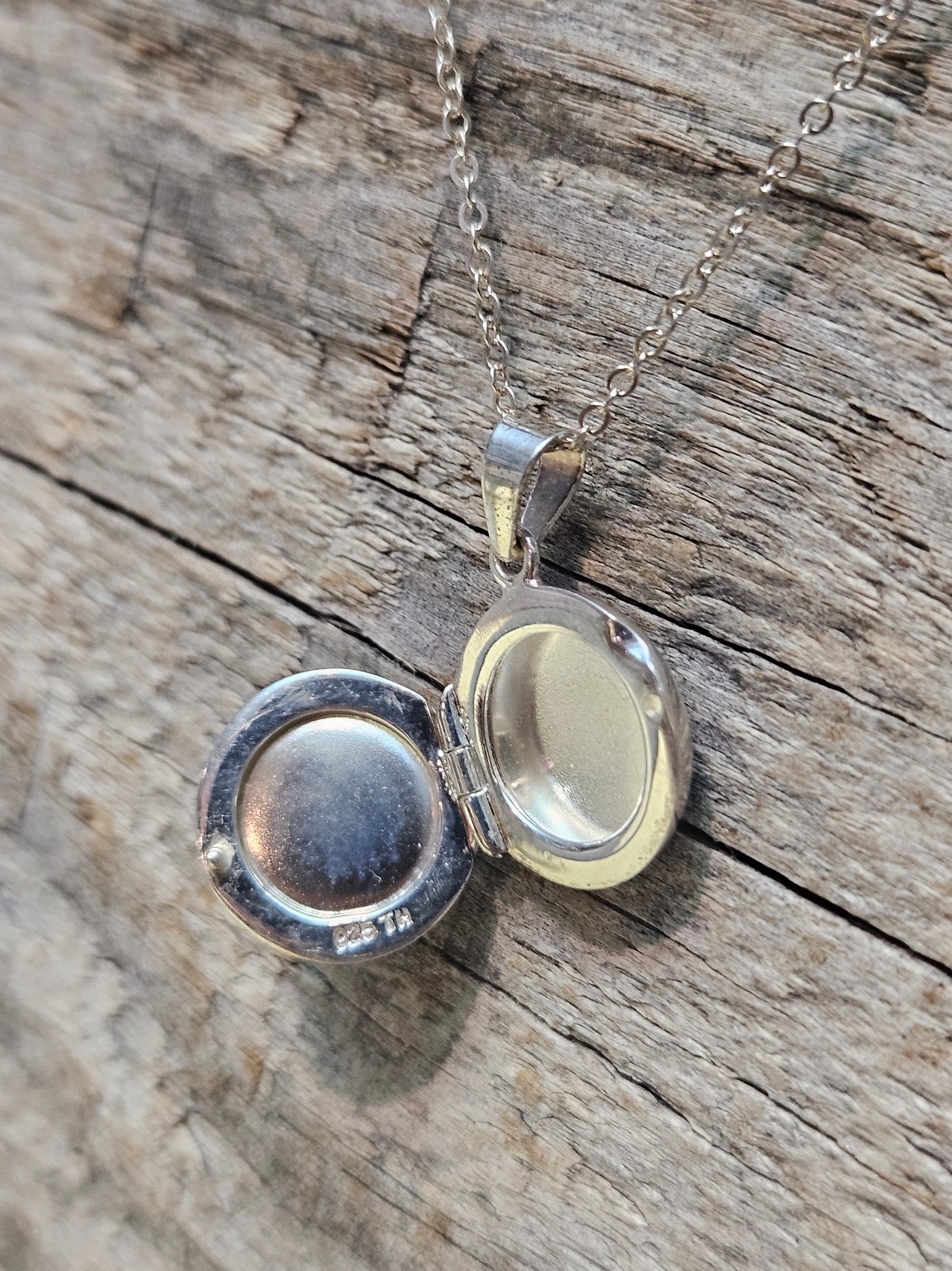 Texas Bluebonnet Resin Locket Necklace